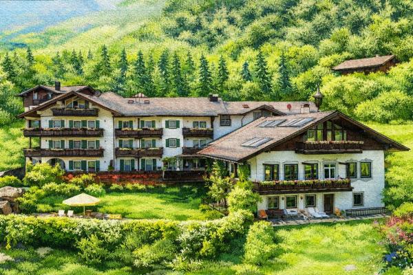 På billedet ses objektet Hotel Restaurant Neu Meran beliggende i byen Bad Reichenhall.