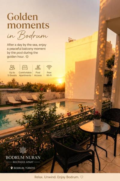 Nella foto è visibile l'oggetto Bodrum Nuran Boutique Apart situato nella città di Bitez.