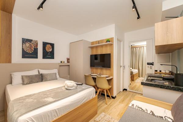 Apartamento 404 - Cena Living · Studio Completo P/ 4 | A/c, Academia E Coworking - Araucária