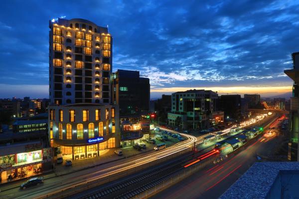 En la foto se muestra el objeto Getfam Hotel ubicado en la ciudad de Addis Abeba.
