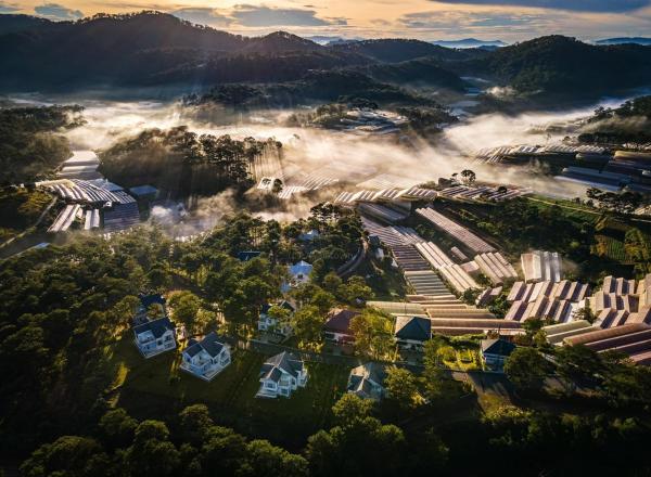 På bildet vises objektet Tea Resort Dalat som ligger i byen Ấp Lat.