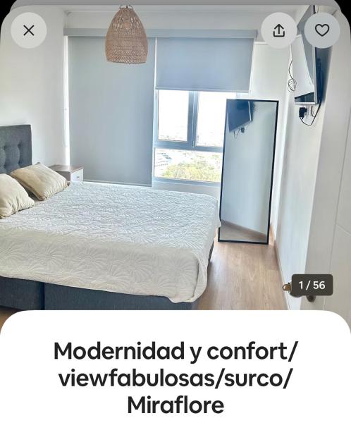 A la foto es mostra l'objecte departamento nuevo con espectacular vista entre surco y Miraflores situat a la ciutat de Lima.