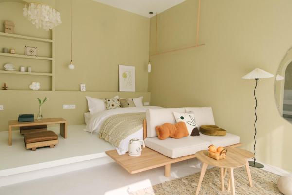 Habitació Doble amb Llit Gran i Vistes al Jardí — 30 m² - 不觉晓晨曦花园别墅 Bujuexiao Dawn Garden Villa Shanghai - Free daily shuttle bus to Disneyland, exquisite and beautiful garden courtyard, private spa bathtub in each room, hearty daily breakfast provided for all guests