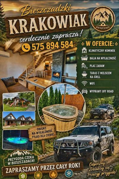 På billedet ses objektet Bieszczadzki Krakowiak 575-894-584 lub 535-595-732 beliggende i byen Polańczyk.