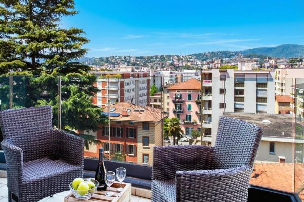 A la foto es mostra l'objecte Panoramic Penthouse - Happy Rentals situat a la ciutat de Lugano.