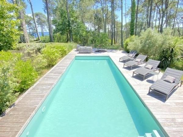 Villa Vue Lac Avec Piscine - 12 Pers. - Fr-1-877-58 - Biscarrosse