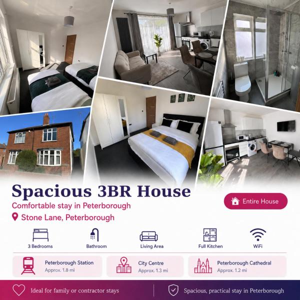 Spacious 3br House Peterborough - Peterborough, Royaume-Uni