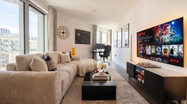 Battersea Luxe 1br Sky Suite Rooftop Pool & Gym By Regal Realms - Central London