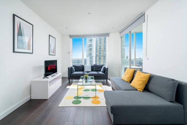River View 2br 2ba Central London With Gym - Fulham