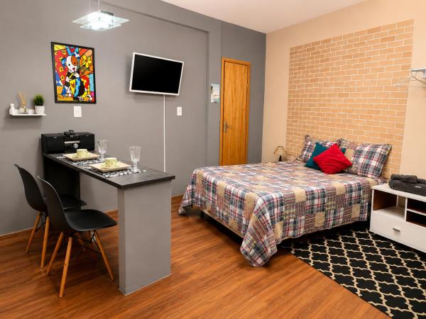 A la foto es mostra l'objecte Loft aconchegante no centro situat a la ciutat de Petrópolis.