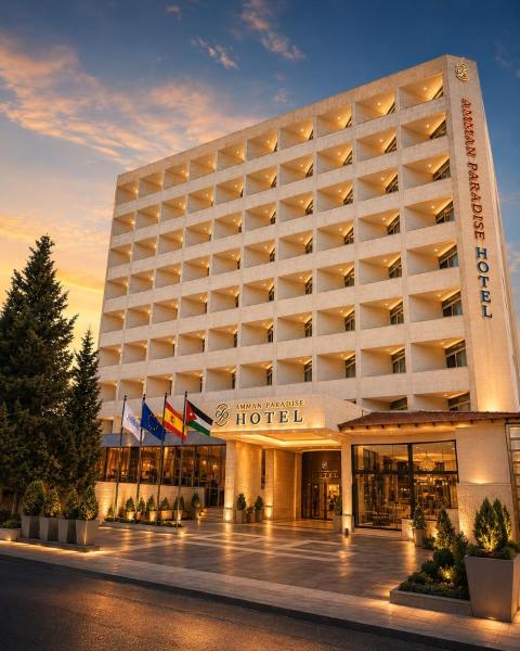På billedet ses objektet Amman Paradise Hotel beliggende i byen Amman.