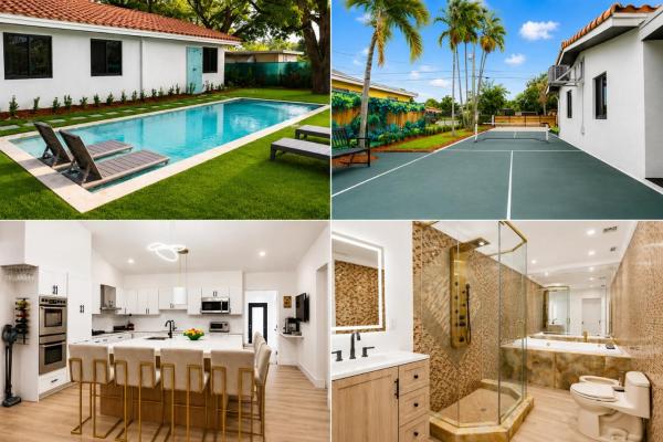 Near Fifa Lux 8br 6ba Villa Sleeps 23 W Pool Spa Pickleball Court Games - Miramar, FL