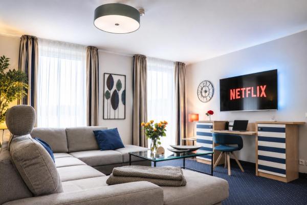 Nella foto è visibile l'oggetto Apartment mit maritimem Flair - 1 Minute zu Strand & Seebrücke situato nella città di Zingst.