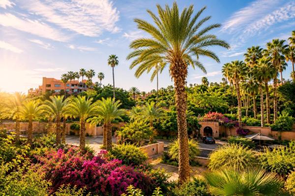 Na fotografii je vidět objekt Vue sur le Jardin Majorelle - Balcon Privé, Calme & Élégance nacházející se ve městě Marakéš.