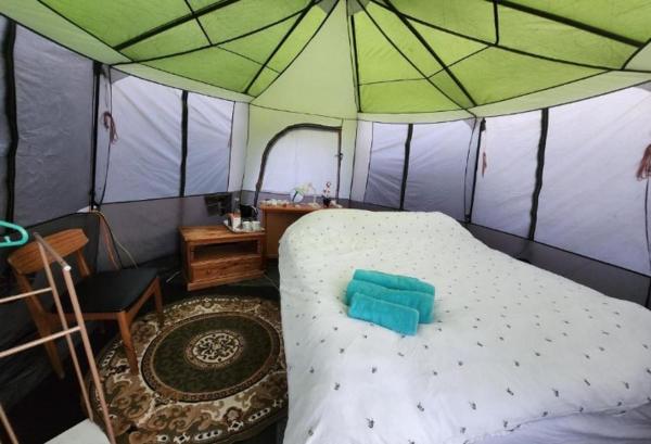 Honey Comb Tent Is Available With Shared Bathroom - 글래스턴베리
