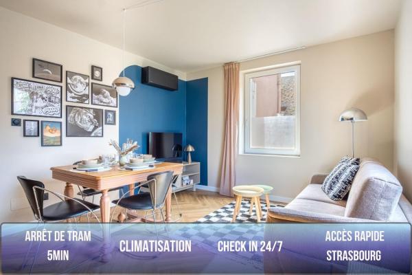 T2 Calme Avec Clim, Parking Facile, Tram à 5 Minutes - Strasbourg
