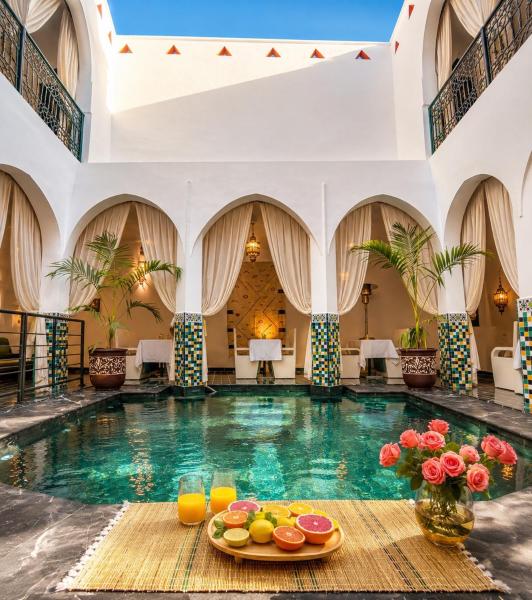 En la foto se muestra el objeto Riad L'ECOLE ubicado en la ciudad de Marrakech.