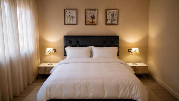 A la foto es mostra l'objecte Cozy modern apartment situat a la ciutat de El Caire.