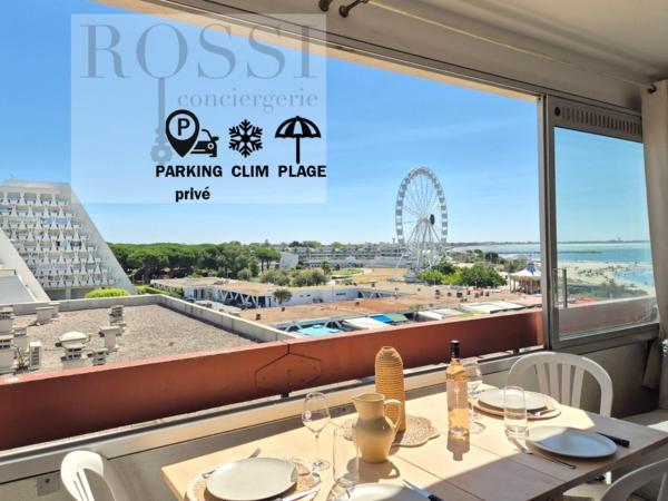 Vue Mer & Accès Direct à La Plage Parking Privé Clim - Rossiconciergerie - Linge Inclus - Aigues-Mortes
