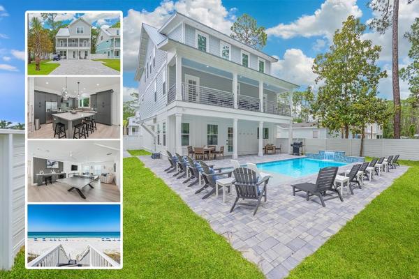 Starfish New 30a Beach Home With Pool And Golf Cart Sleeps 26! - Seagrove Beach, FL