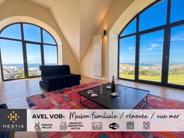 Avel Vor - Family Home Renovated Sea View - Porspoder