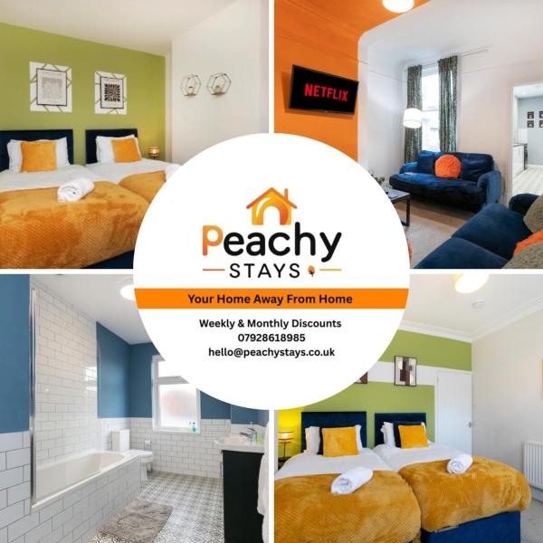 Stylish 3 Bedroom House Sleeps 6, 6 Minutes From Leicester City Centre, Free Parking & Wi-fi, Weekly And Monthly Stays, Great Rates Available At Peachy Stays - Leicester