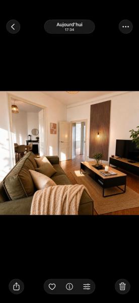 F4 Cosy Centre Moulins - 3 Chambres Lits Doubles -Idéal Famille & Séjour Pro - Allier