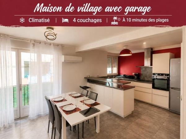 Maison Avec Garage Climatisée à 10 Min Des Plages 4 Couchages - Sérignan