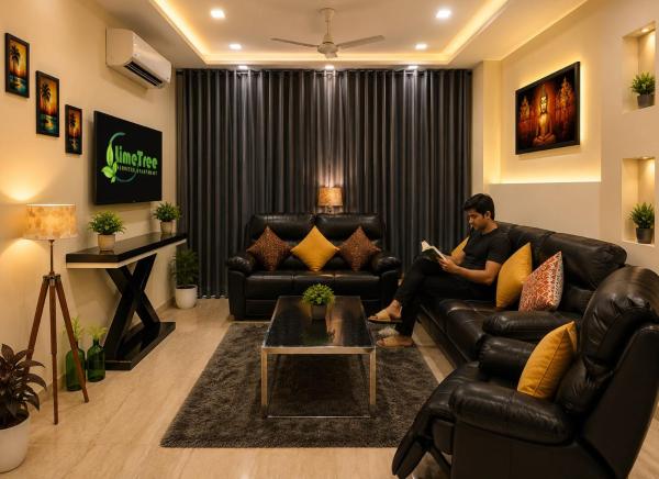 写真にはグルガオン市にあるLime Tree 3BHK Serviced Apartments DLF Phase -5 Gurgoanが写っています。