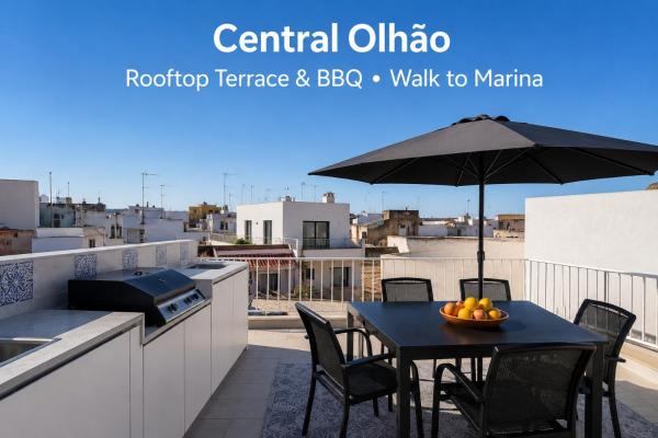 Casa Rosa Rooftop Terrace Bbq Walk To Marina - Olhão