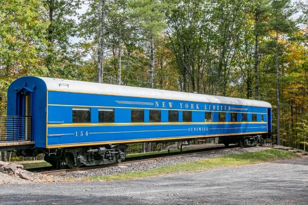 Sunswick Railcar A 1940s Train Among The Trees - Round Top, NY