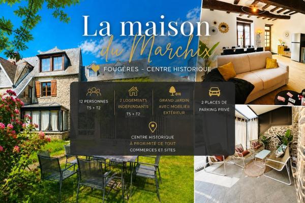 La Maison Du Marchix - 12 Personnes - Parking & Jardin - Fougères