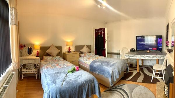 Spacious Twin Room Ground Floor Street Parking - Ayrshire