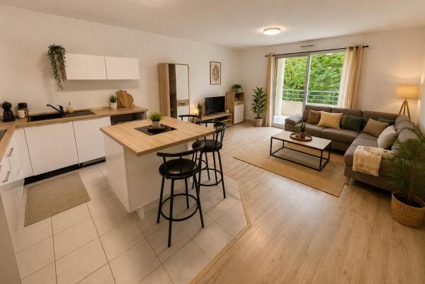 T3 Cosy Avec Balcon Sur Le Ruisseau - Pau