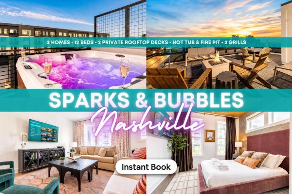 Two Luxury Homes Hot Tub Fire Pit City Views - Nashville, TN
