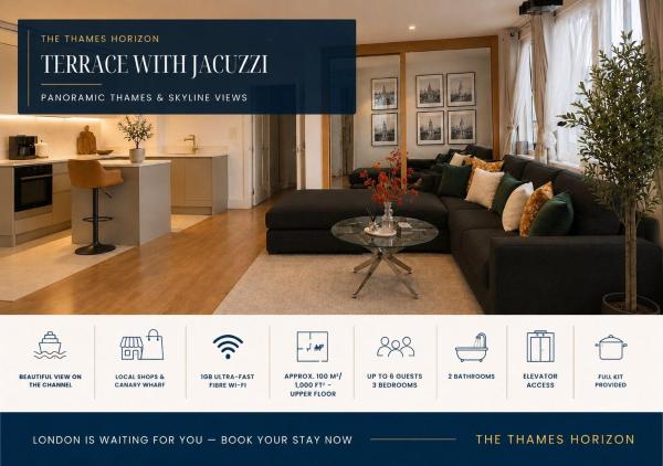 The Thames Horizon - The Docks - Terrace With Jacuzzi - Beckenham