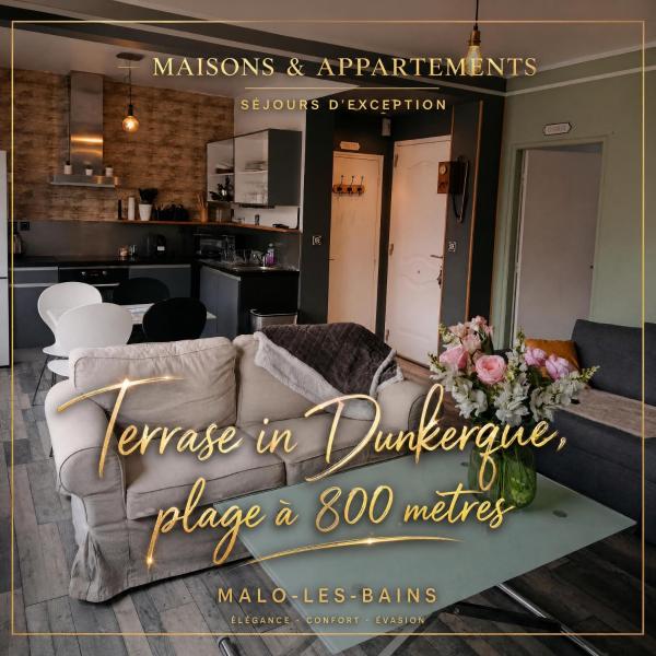 Terrasse Exterieure, Digue De Mer Malo A 800m, Capacité 4 Personnes, 1 Chambre, Rénové - Malo