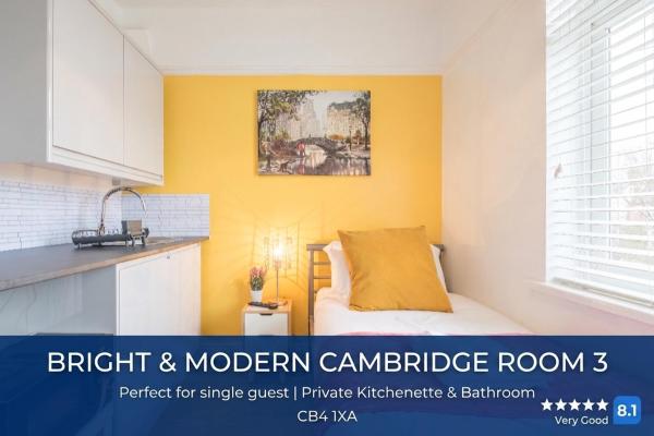 Bright & Modern Cambridge Room 3 - Cambridge