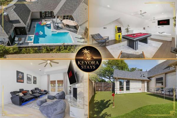 Lux Home - Cinema - Games - Golf - Heated Pool - Hot Tub - Dallas, TX
