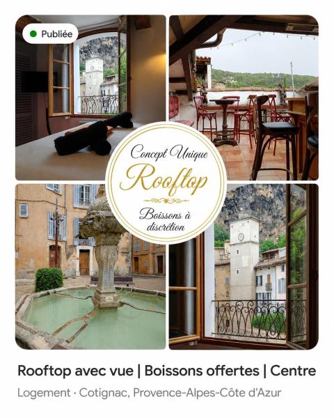 Le Sienna, Maison Des Artistes, Vue, Rooftop - Cotignac