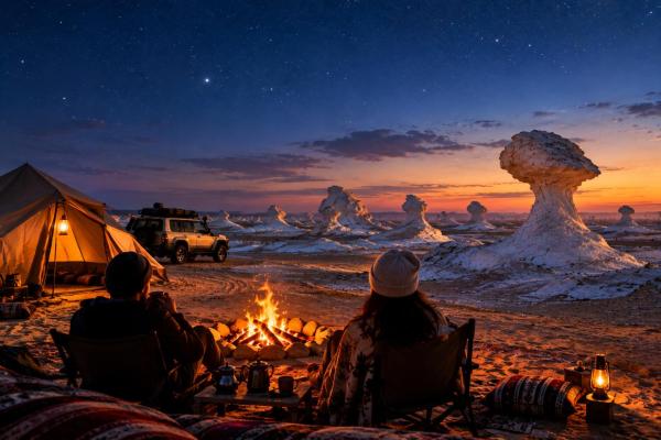 Overnight Camping At White Desert , White Desert Safari Trip - Cairo