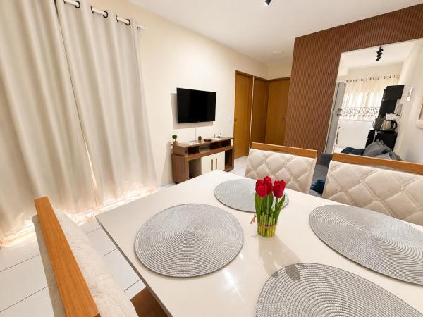 Na zdjęciu widoczny jest obiekt Apartamento ao lado do Thermas e Animália Park położony w mieście Cotia.
