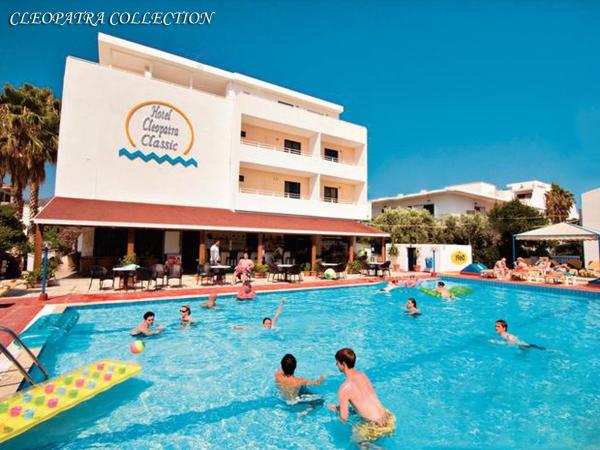 A la foto es mostra l'objecte Cleopatra Classic Hotel situat a la ciutat de Kardamaina.