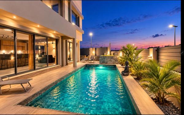 Luxurious Sea View Villa Flic En Flac Rooftop Terrace - Mauritius