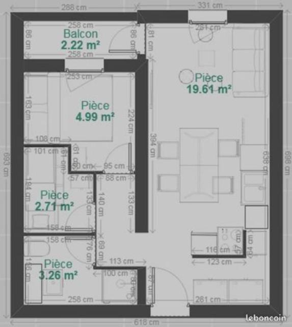 Appartement 3 pièces, 2 chambres au cœur de la station