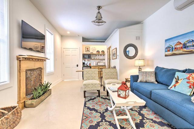 Walk to Beach from Chic Old Town Apartment w/ Yard