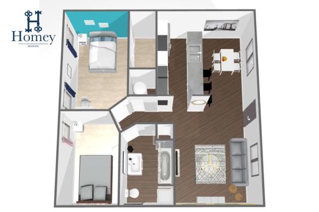 HOMEY PARIS - NEW / Free garage parking / Downtown Salt Lake City