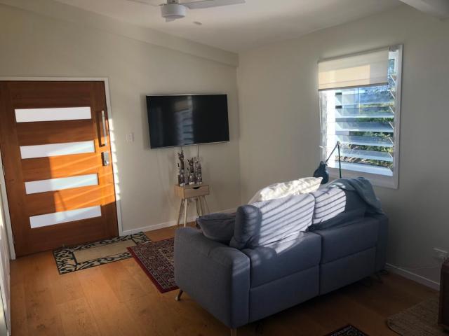 Enjoy own space with a Queen bed, & great views from the deck