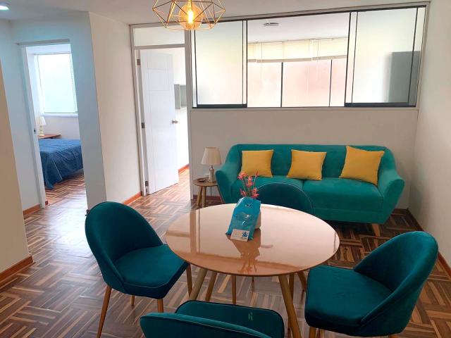 Pershing lindo dpto amoblado 2dorm y wifi