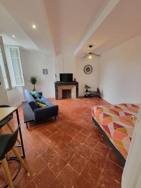 Appartement de Charme avec tomettes et Parquet climatisé